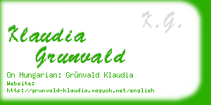 klaudia grunvald business card