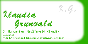 klaudia grunvald business card
